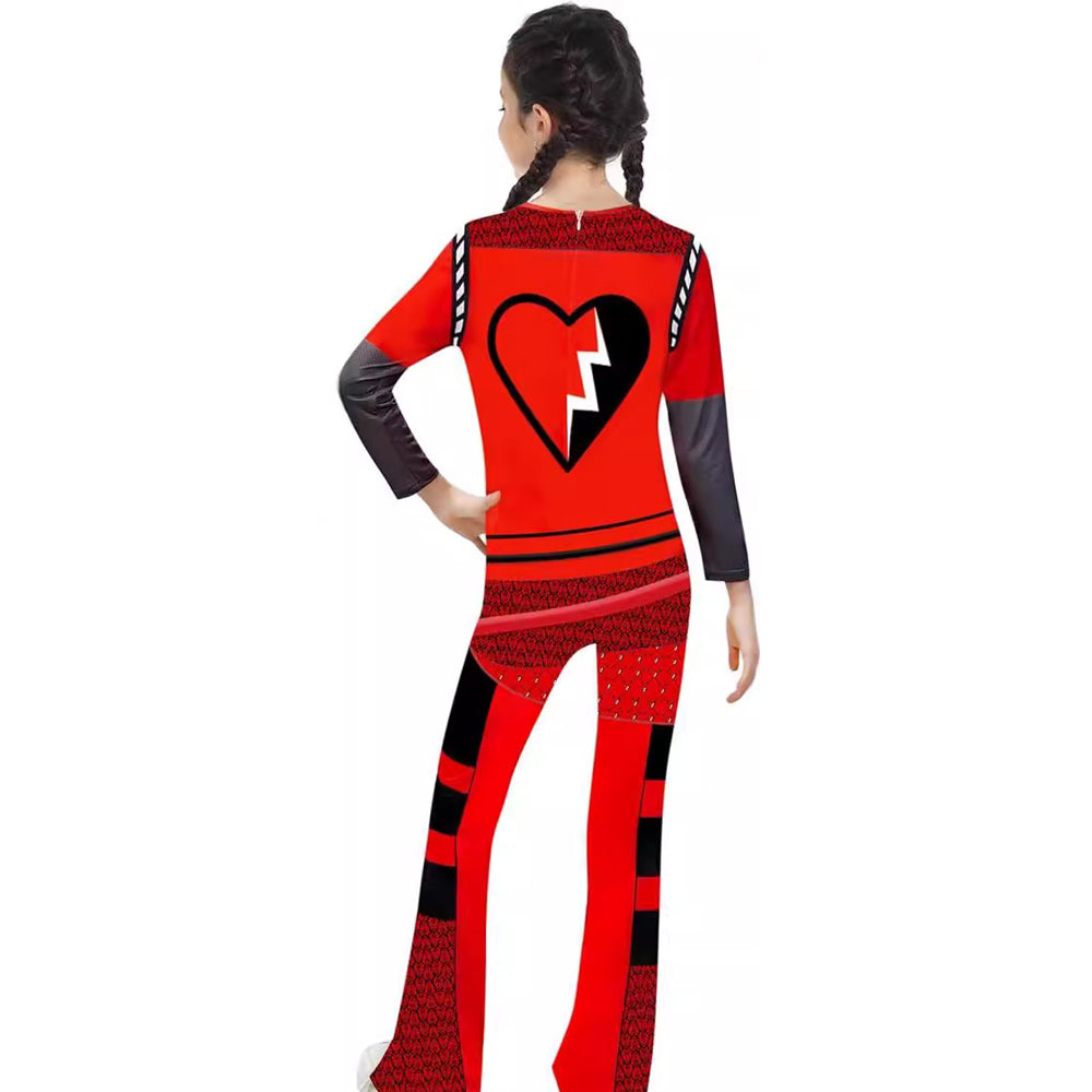 Filles La montée de la princesse rouge Costume Cosplay rouge Tenue Hauts et Pantalons