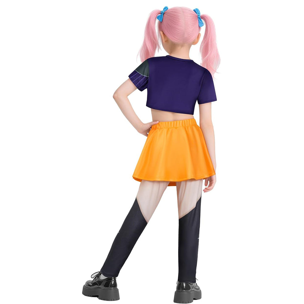 Disfraz de Cosplay de Niña, Camiseta de Pop Star, Leggings, Conjunto de 3 Piezas para Fiesta de Halloween