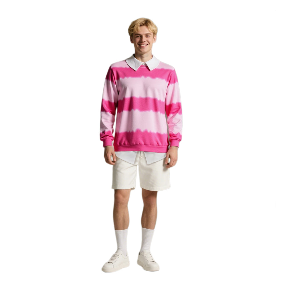 Mens Pink Sweatshirt KPop Fashion Cosplay Shirt Party Carnival Costume