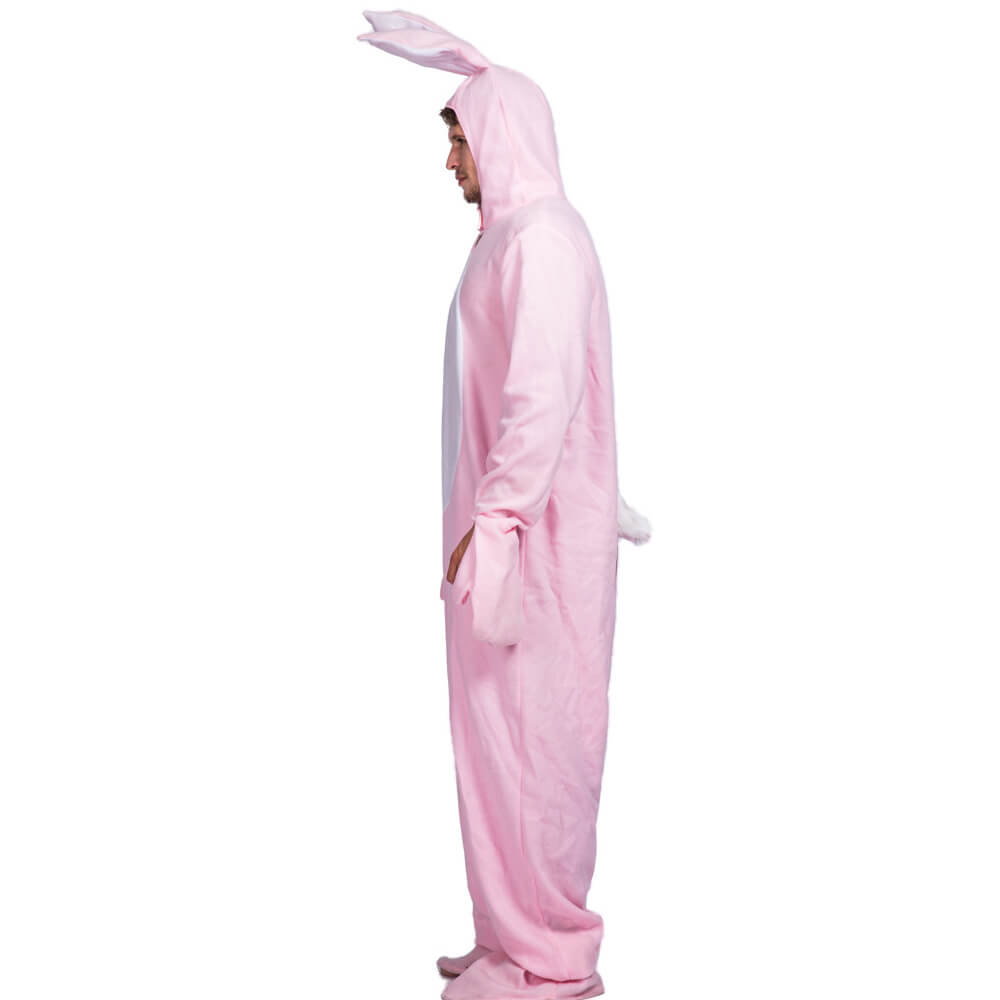 Disfraz de conejo con capucha para Pascua, traje de cosplay con cubrepiés y guantes