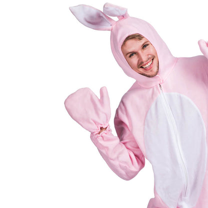 Disfraz de conejo con capucha para Pascua, traje de cosplay con cubrepiés y guantes