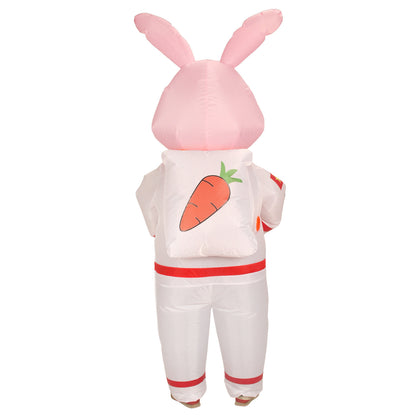 Déguisement de lapin de Pâques gonflable, design Spaceman, costume de lapin gonflable à air comprimé