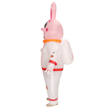 Déguisement de lapin de Pâques gonflable, design Spaceman, costume de lapin gonflable à air comprimé