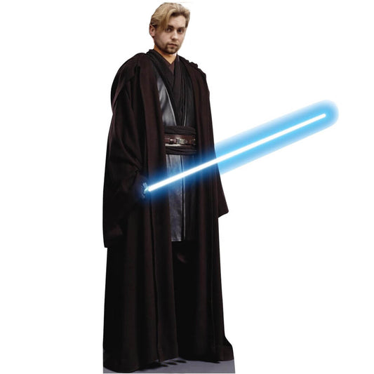 Anakin Skywalker Costume Adult Brown Jedi Hooded Robe Shirt Pants Full Set Outfits