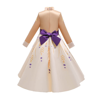 Kids Princess Aanna Dress Halloween Costume Girls Cosplay Party Dress with Accessories