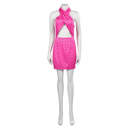 Barbara Movie Margot Robbie Pink Dress Party Carnival Dress Up Outfit
