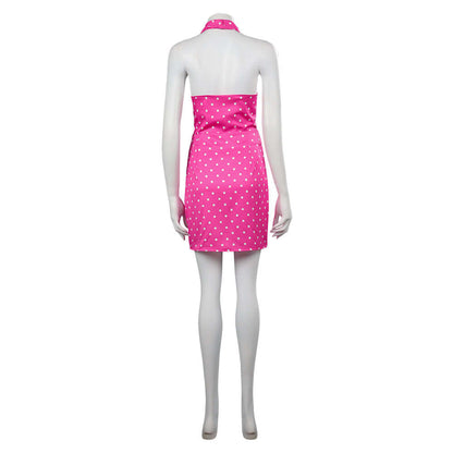 Barbara Movie Margot Robbie Pink Dress Party Carnival Dress Up Outfit