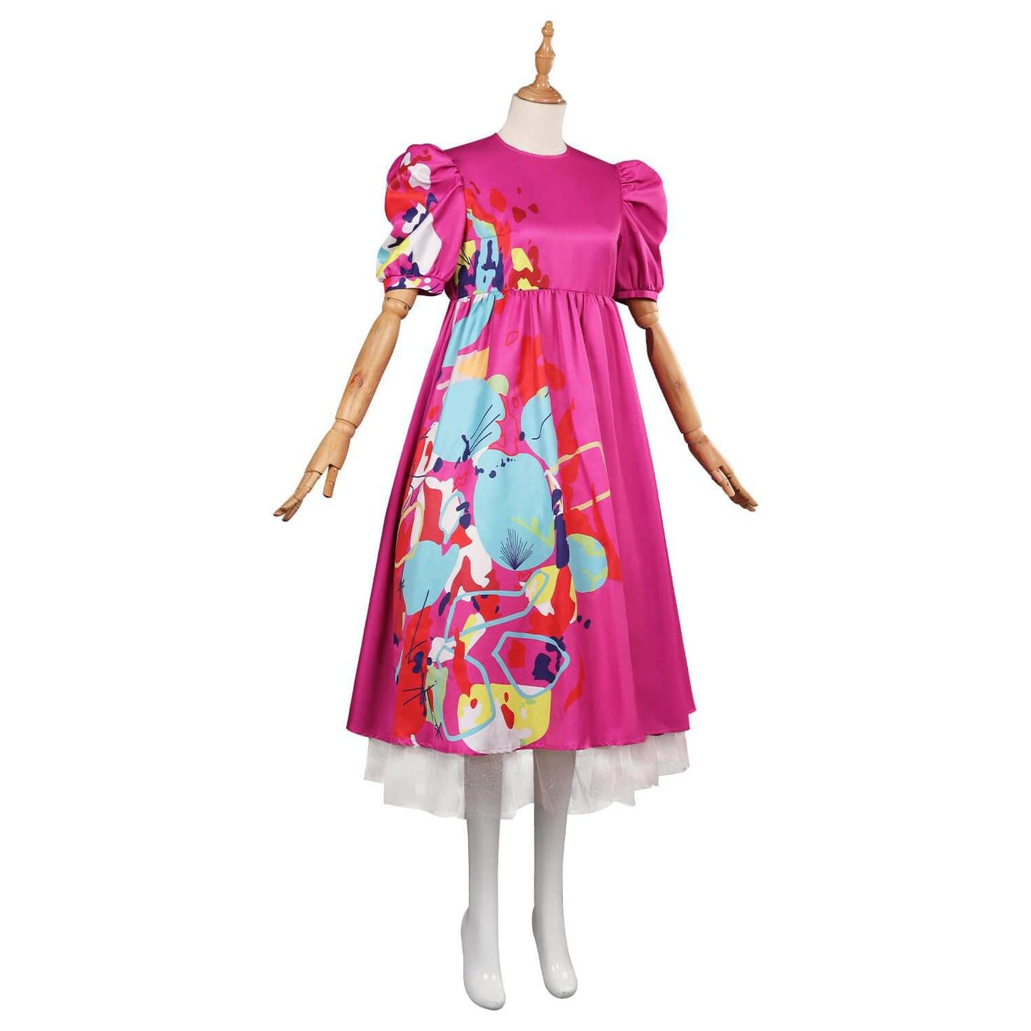 Weird Barbara Costume Movie Kate McKinnon Hot Pink Cosplay Dress Halloween Outfit for Kids Adults