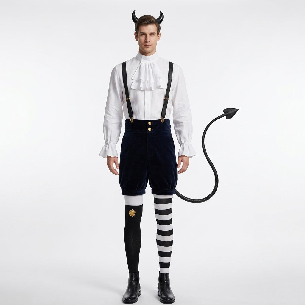 Demon Bachira Meguru Costume Monster Bachira Cosplay Outfit with Tail Headdress for Dress Up Party