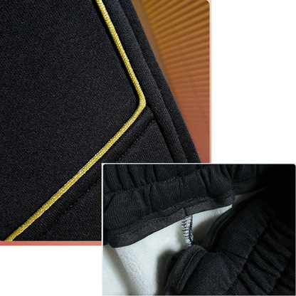 Boys Fashion Half Zipper Fleece Shirt Set with Gold Horse Print