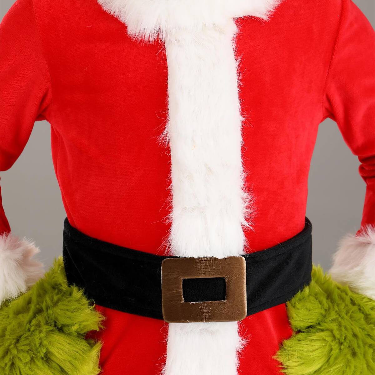 Disfraz de Monstruo Verde Navideño Niños Adultos Traje de Piel de Santa 6 Piezas Unisex Atuendo de Navidad