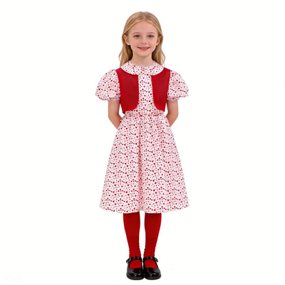 Disfraz de Cindy Lou Who para niñas y adultos, vestido de Cindy, chaleco y accesorios para fiesta de Navidad