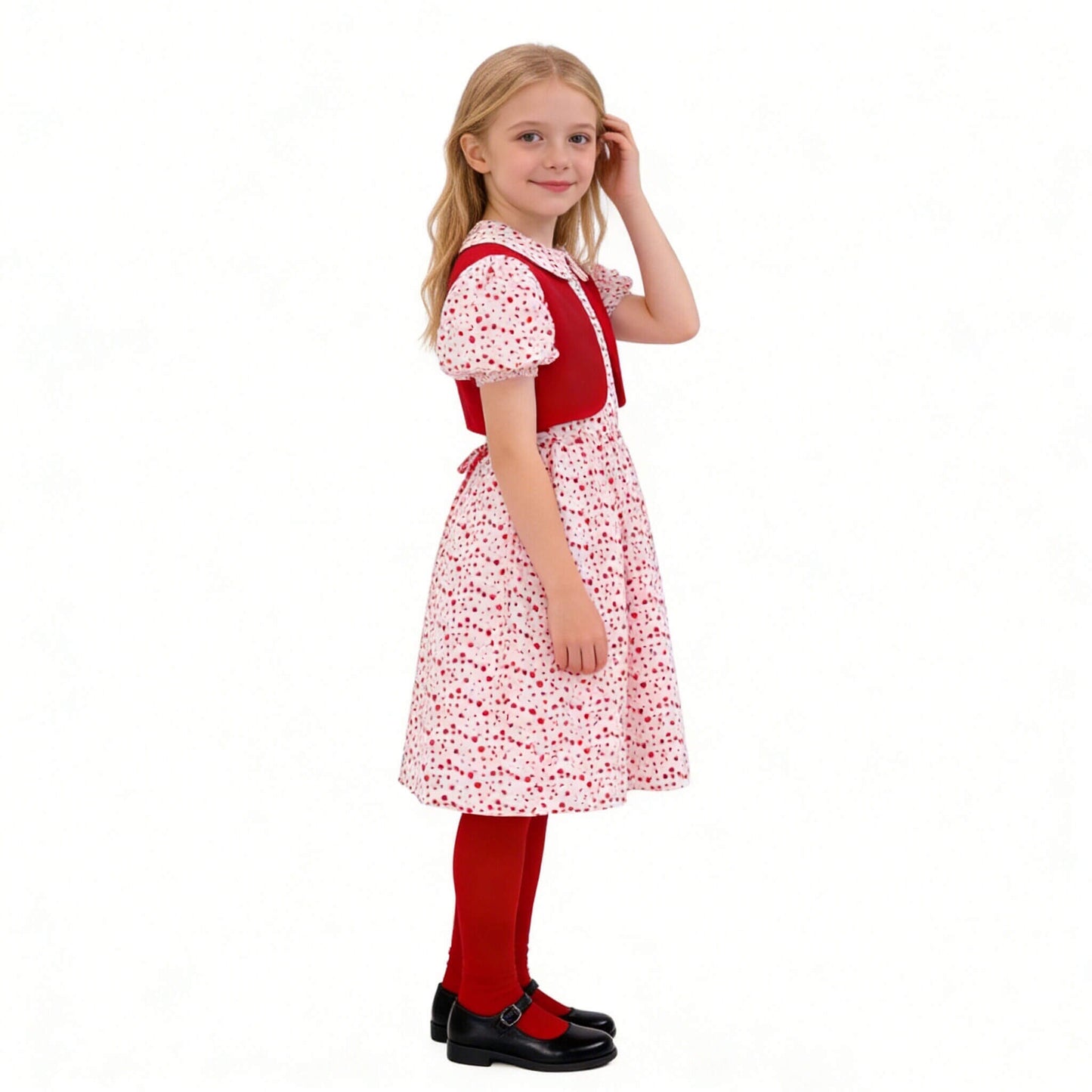 Disfraz de Cindy Lou Who para niñas y adultos, vestido de Cindy, chaleco y accesorios para fiesta de Navidad