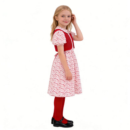 Disfraz de Cindy Lou Who para niñas y adultos, vestido de Cindy, chaleco y accesorios para fiesta de Navidad
