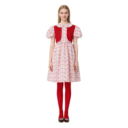 Disfraz de Cindy Lou Who para niñas y adultos, vestido de Cindy, chaleco y accesorios para fiesta de Navidad