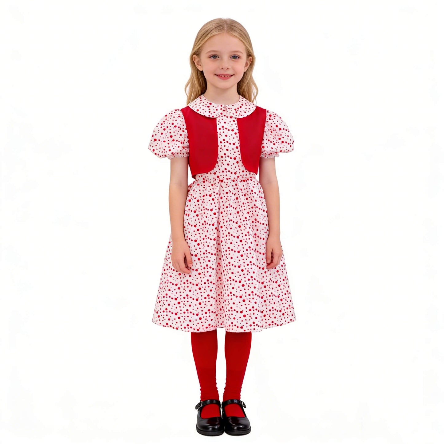 Disfraz de Cindy Lou Who para niñas y adultos, vestido de Cindy, chaleco y accesorios para fiesta de Navidad