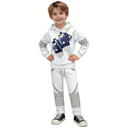 Kids DJ Marshmello Costume Light-up Helmet Marshmello DJ Rock Cosplay Outfit