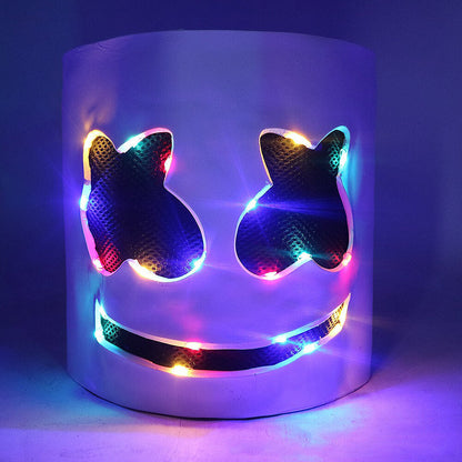 Adults Marshmallow Costume DJ Rock Music Party Halloween Cosplay Outfit