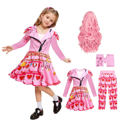 Déguisement Reine de Cœur pour enfants La Montée de la Princesse Rouge Bridget Tenues Cosplay
