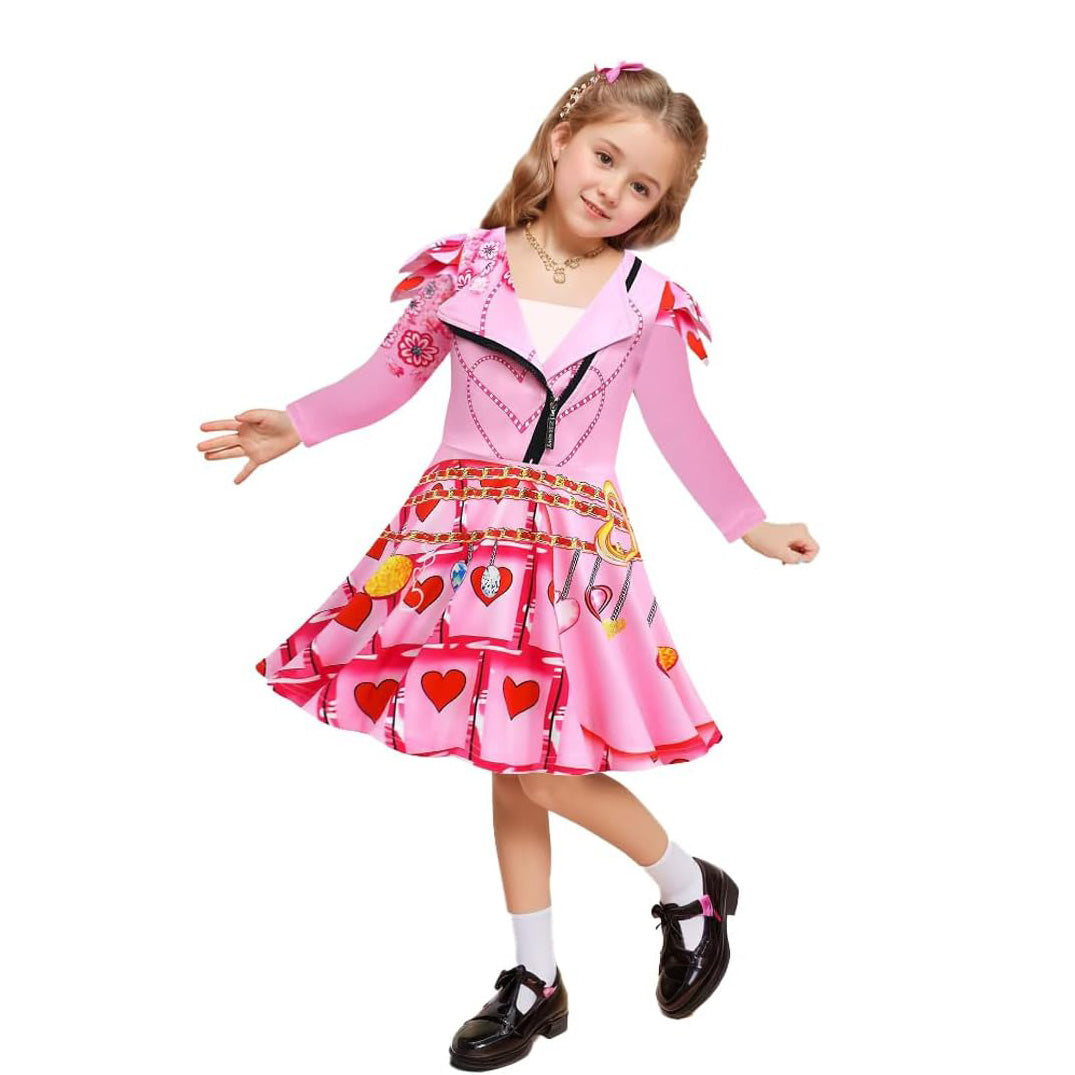 Déguisement Reine de Cœur pour enfants La Montée de la Princesse Rouge Bridget Tenues Cosplay