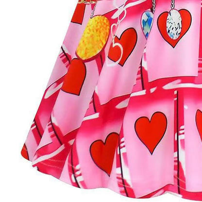 Déguisement Reine de Cœur pour enfants La Montée de la Princesse Rouge Bridget Tenues Cosplay