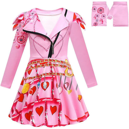 Déguisement Reine de Cœur pour enfants La Montée de la Princesse Rouge Bridget Tenues Cosplay