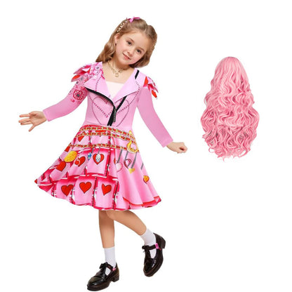 Déguisement Reine de Cœur pour enfants La Montée de la Princesse Rouge Bridget Tenues Cosplay