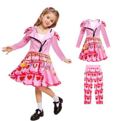 Déguisement Reine de Cœur pour enfants La Montée de la Princesse Rouge Bridget Tenues Cosplay