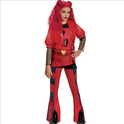 Costume rouge pour enfants L'essor de la veste de costume rouge Ensemble haut et bas Tenue de cosplay
