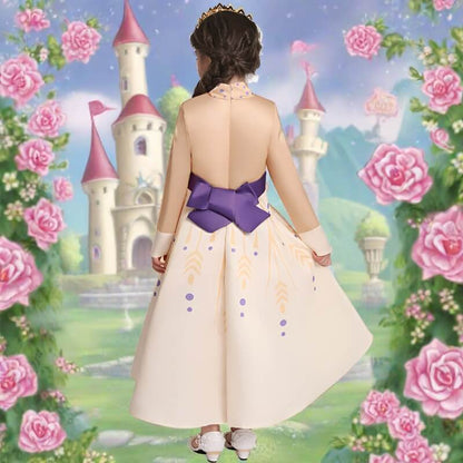 Kids Princess Aanna Dress Halloween Costume Girls Cosplay Party Dress with Accessories