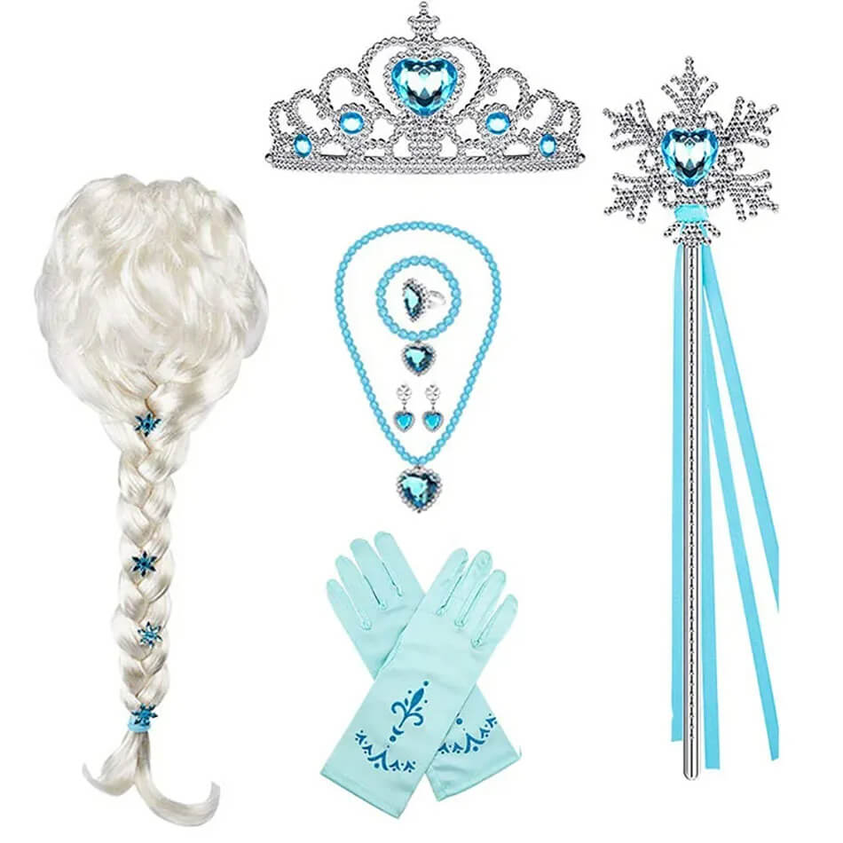 Princess Elsa Dress Kids Elsa Cosplay Costume Birthday Dress up Outfits
