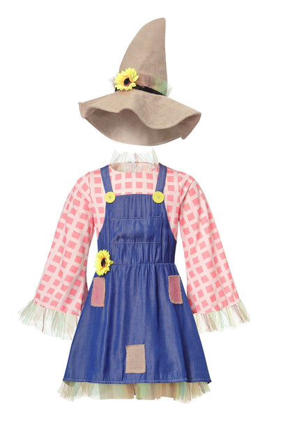 Female Scarecrow Costume Girls and Women Scarecrow Cosplay Outfit Summer Outing Dress