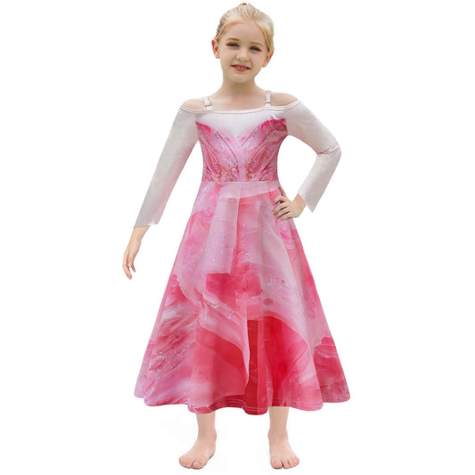 Female Elphaba Costume Green Casual Swing Maxi Dress with Belt for Daily Wear