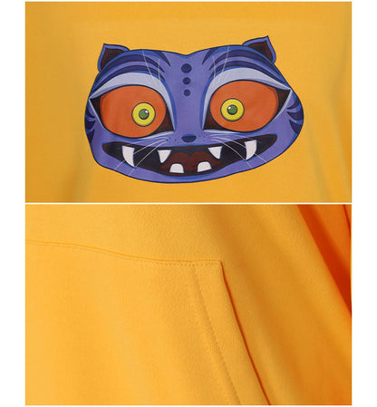 Yellow Zoey Hoodie Derpy Tiger Pullover Kids Adult K-Pop Zoey Cosplay Sweatshirt