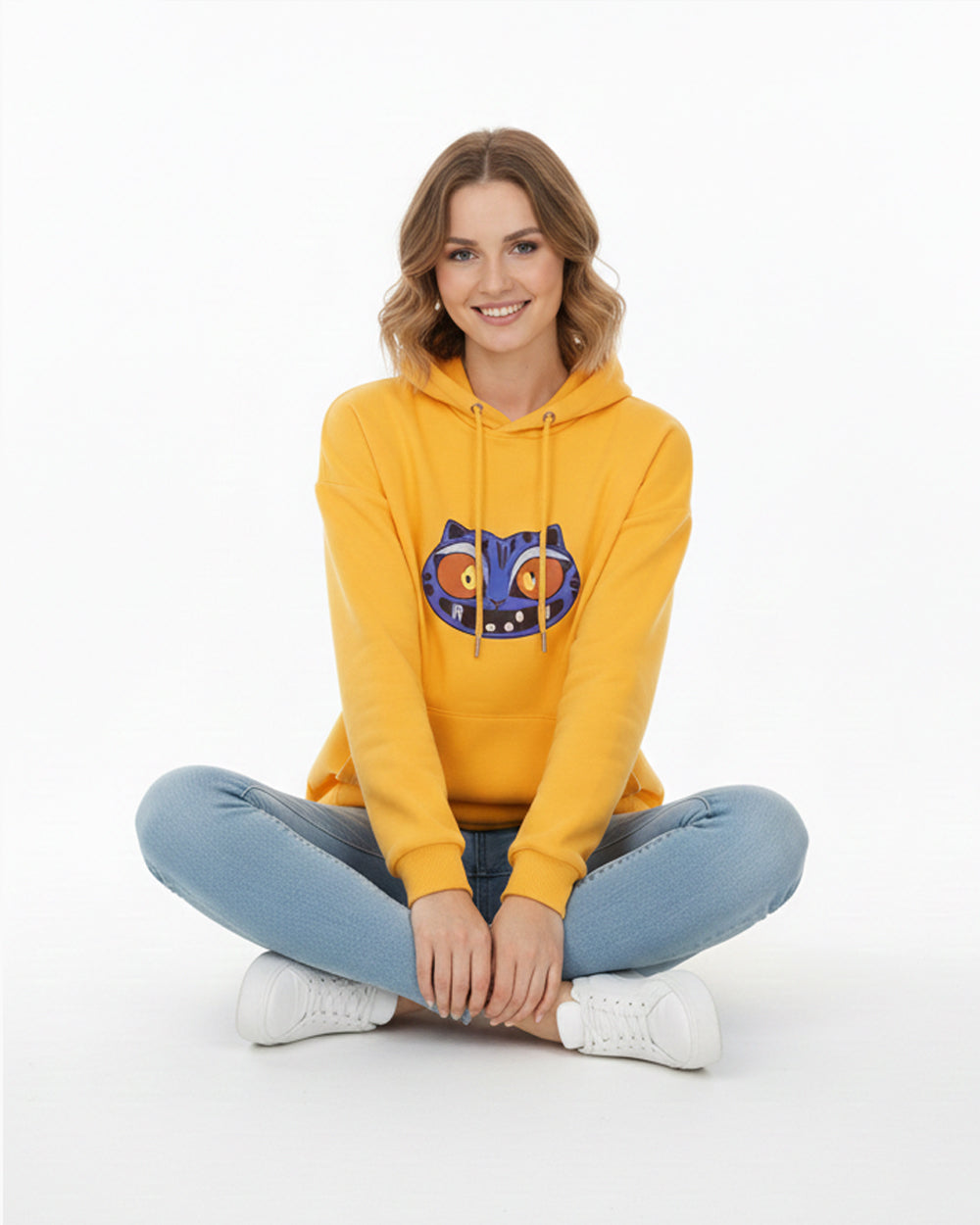 Yellow Zoey Hoodie Derpy Tiger Pullover Kids Adult K-Pop Zoey Cosplay Sweatshirt