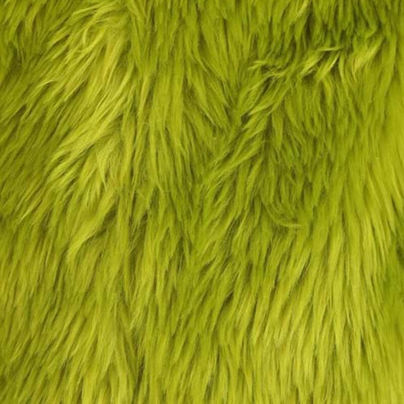 Costume de Monstre Vert Combinaison à Capuche en Fourrure de Noël Gants et Couvre-Chaussures pour Enfants et Adultes