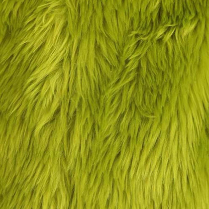 Costume de Monstre Vert Combinaison à Capuche en Fourrure de Noël Gants et Couvre-Chaussures pour Enfants et Adultes