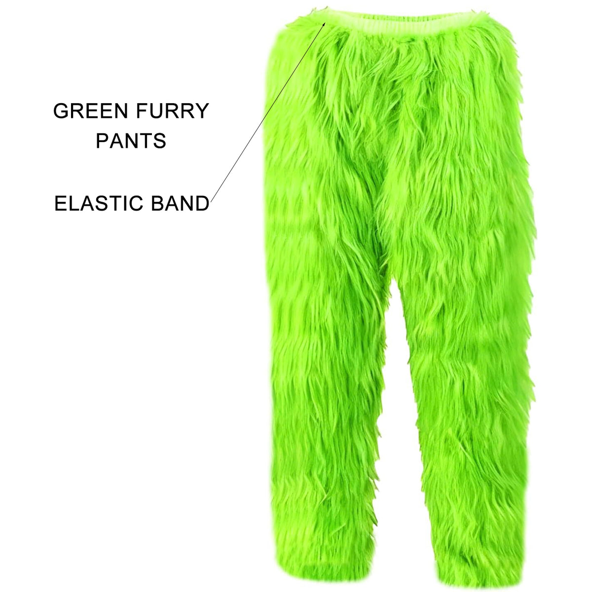 Adult Green Monster Santa Costume Deluxe Furry Christmas Cosplay Outfit Set Xmas Fancy Santa Suit