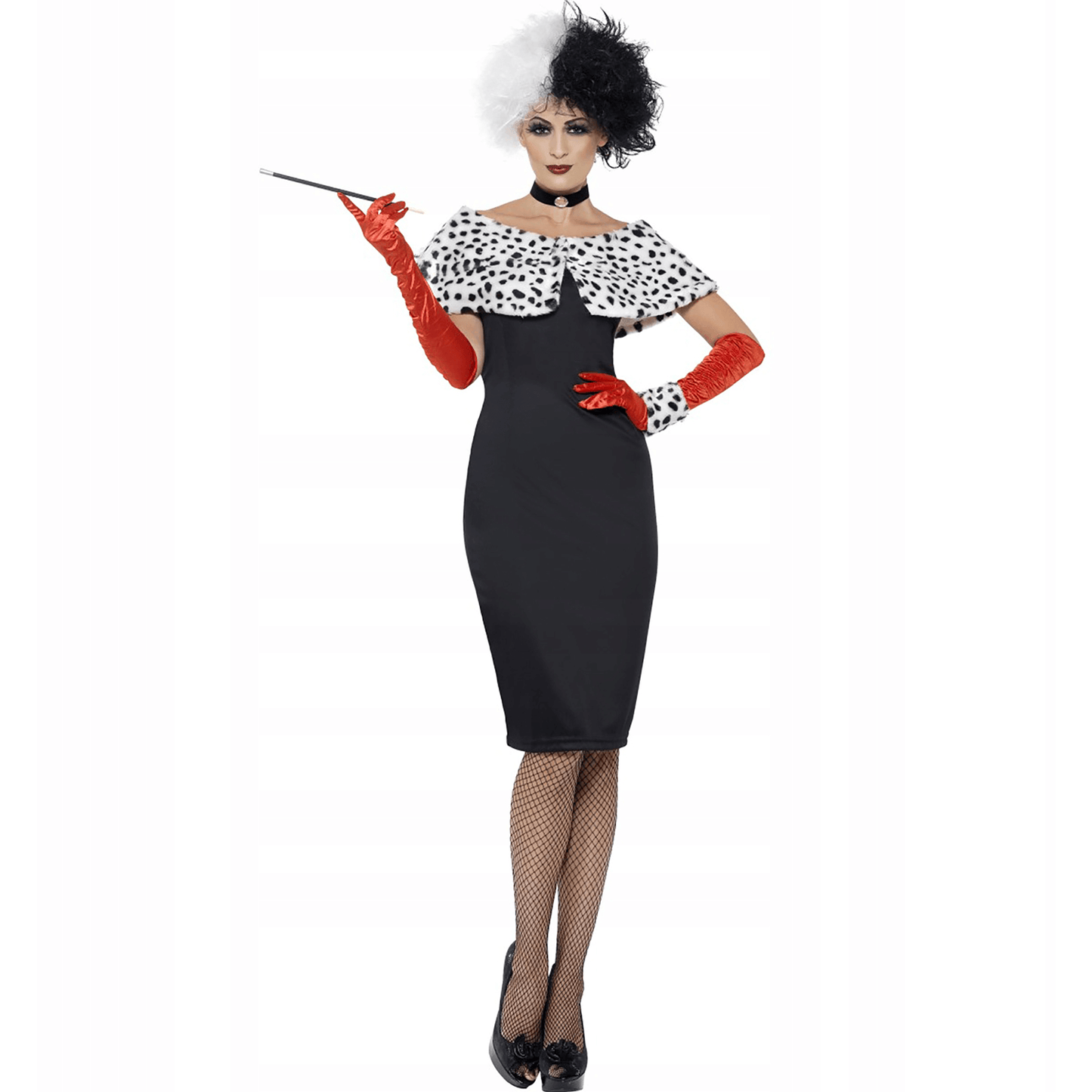 Disfraz de Halloween con capa y guantes, conjunto completo