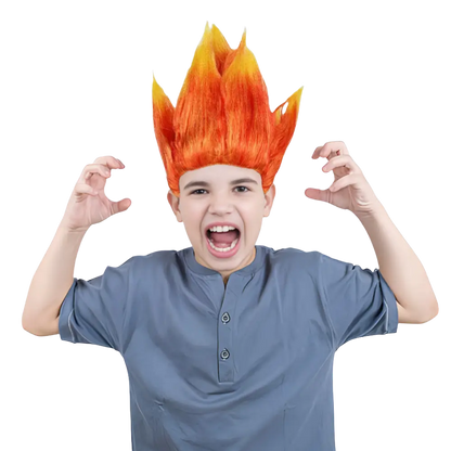 Kids Inside Out Anger Costume Emotion Anger Cosplay T-shirt Pants and Tie Suit Boys Halloween Costume