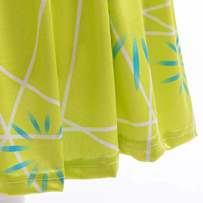 Girls Joy Dress Movie Cosplay Outfit Birthday Party Dress Yellow Printing Dress