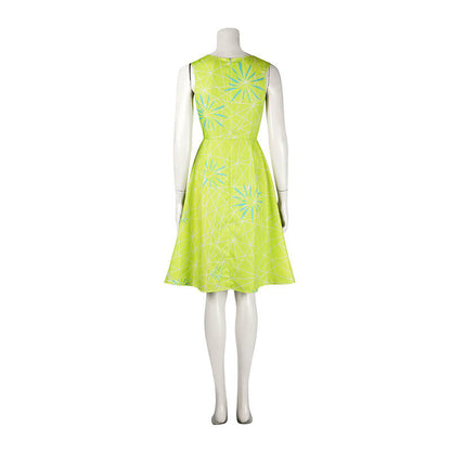 Inside Out Joy Dress and Mask Party Cosplay Joy Costume Sleeveless Yellow Dress