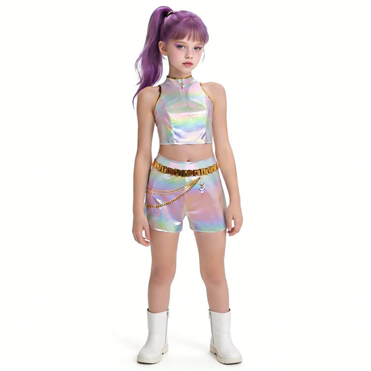 KPop Rumi Costume Shinny PU Leather "What It Sound Like" Rumi Cosplay Outfit