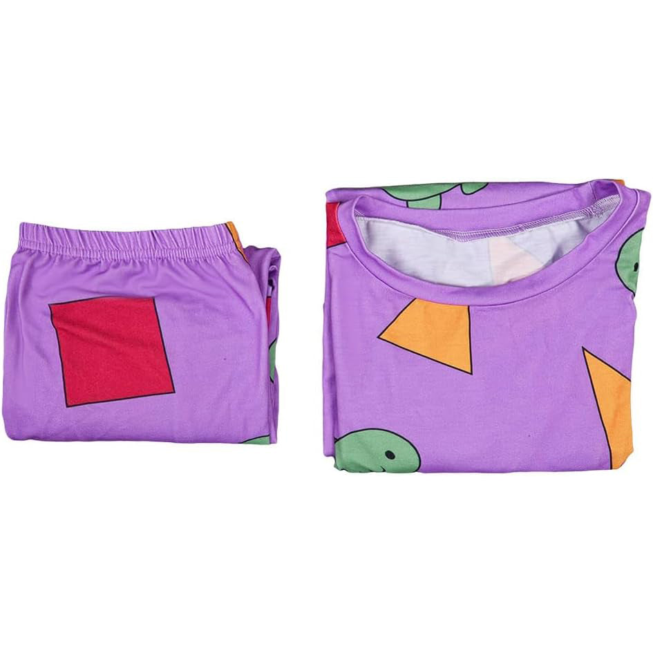 KPop Zoey Pajamas Purple Long Sleeves / Short Sleeves Daily Wear Sleepwears