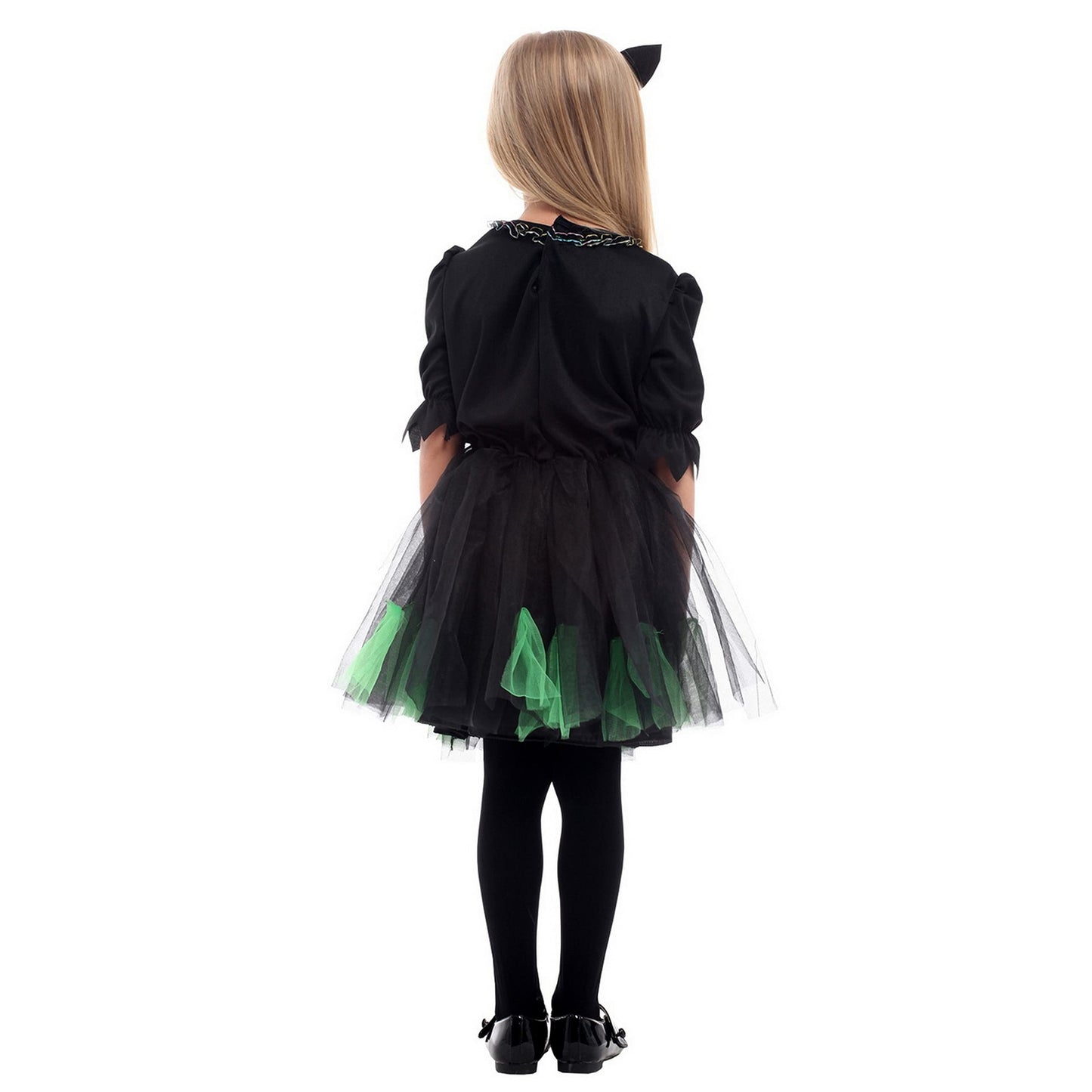 Kids Cat Costume Black Kitty Dress and Headband Girls Cat Cosplay Costume
