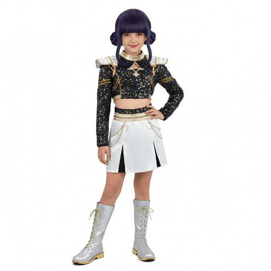 Zoey Golden Outfit Traje Negro de 4 piezas Completo Disfraz de Cosplay de Zoey Traje para Actuación en Escenario