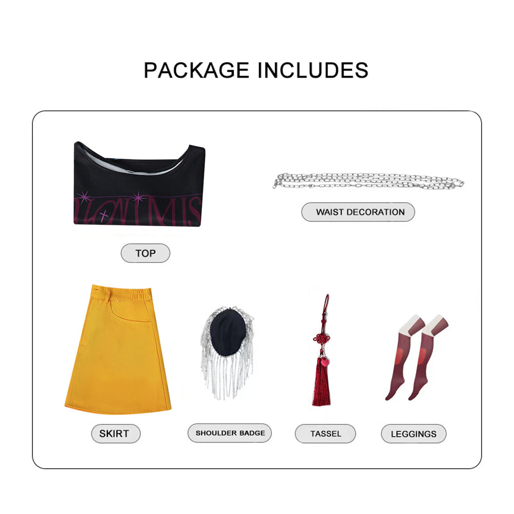 KPop Mira Costume Fashion Stage Performance Outfit Mira Cosplay Top Skirt and Accessories