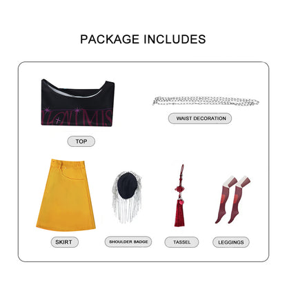 KPop Mira Costume Fashion Stage Performance Outfit Mira Cosplay Top Skirt and Accessories