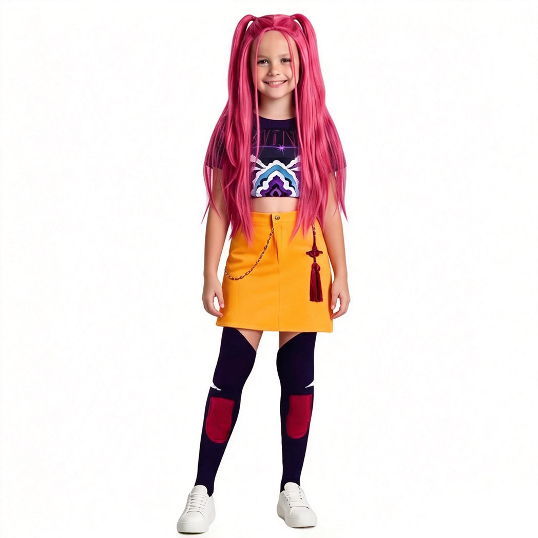 KPop Mira Costume Fashion Stage Performance Outfit Mira Cosplay Top Skirt and Accessories