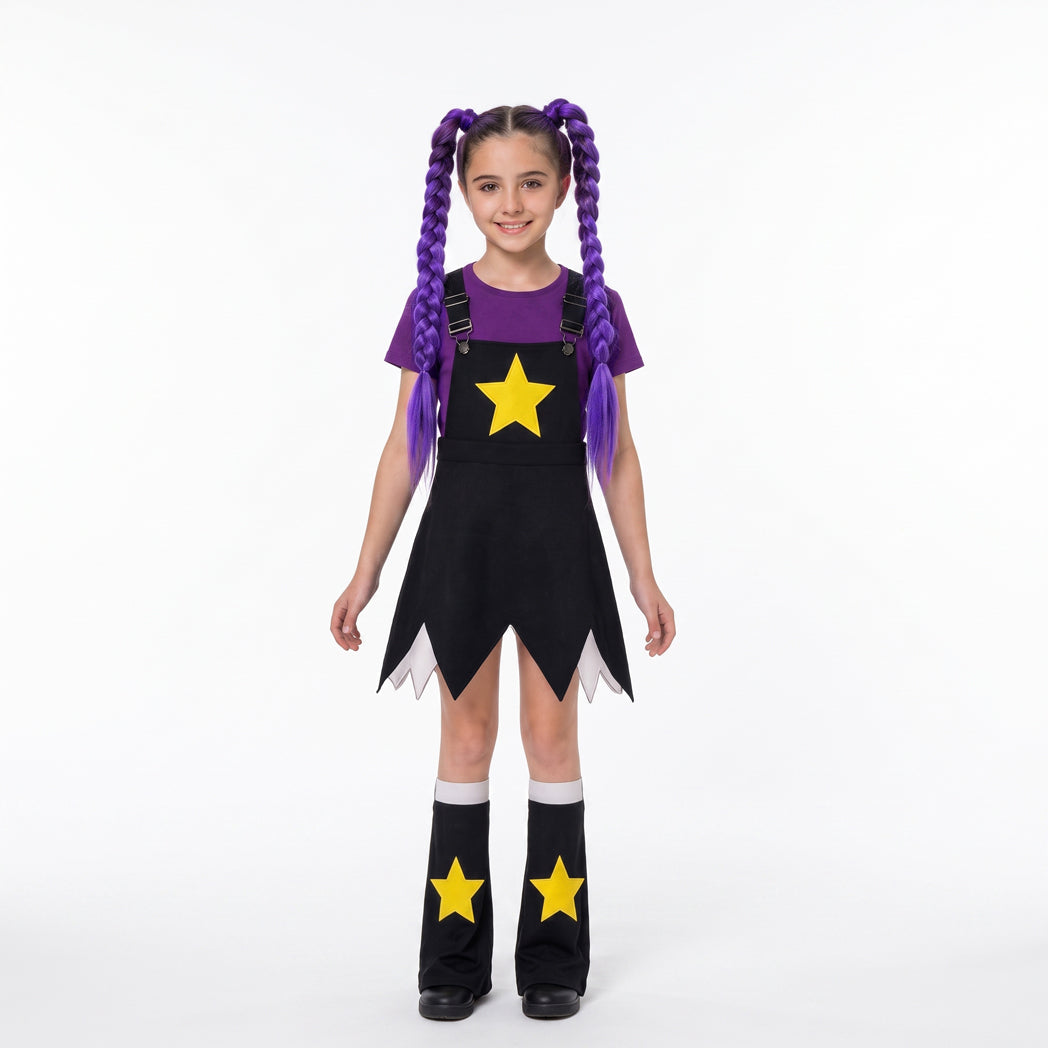 Lily Love Braids Costume Poppy Playtime Cosplay Outfit Lily Shirt Dress and Leg Warmers